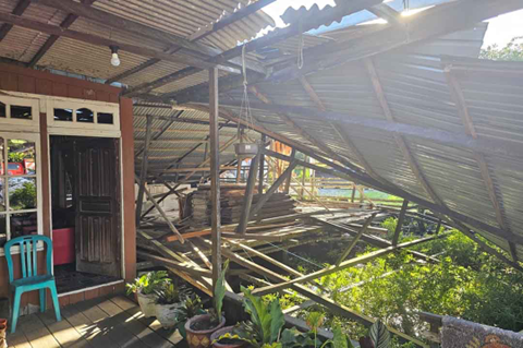 Angin Kencang Terjang Sidorejo, Dua Rumah Rusak Parah