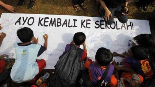 Ilustrasi anak putus sekolah.
