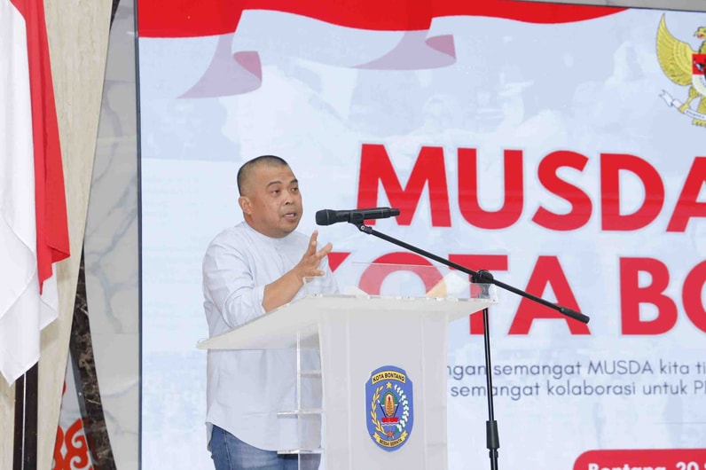 Wakil Wali Kota Bontang, Agus Haris dalam ajang Musda VI Purna Paskibraka Indonesia (PPI) Kota Bontang.